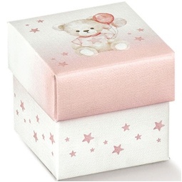 SCATOLE BABY ORSETTO ROSA 10PZ 50X50X50 FONDO COPERCHIO