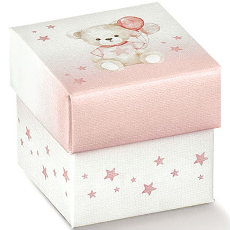 SCATOLE BABY ORSETTO ROSA 10PZ 50X50X50 FONDO COPERCHIO