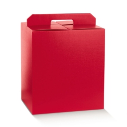 SCATOLA FIBRA ROSSO  280X200X350 PANETTONE+BOTT.
