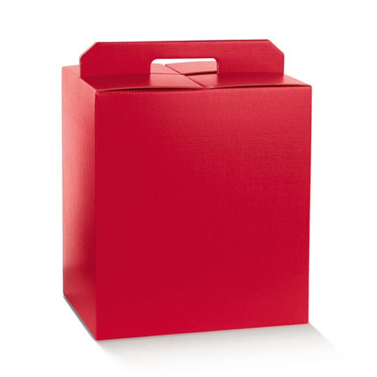SCATOLA FIBRA ROSSO  280X200X350 PANETTONE+BOTT.