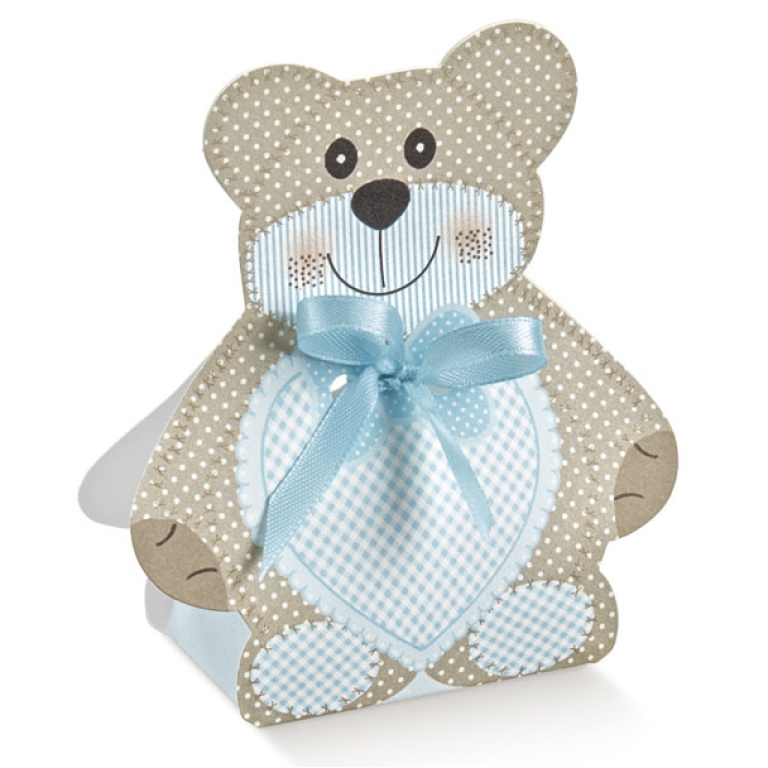 SCATOLE TEDDY BEAR 10PZ  60X40X120 ORSETTO MD AZZURRO