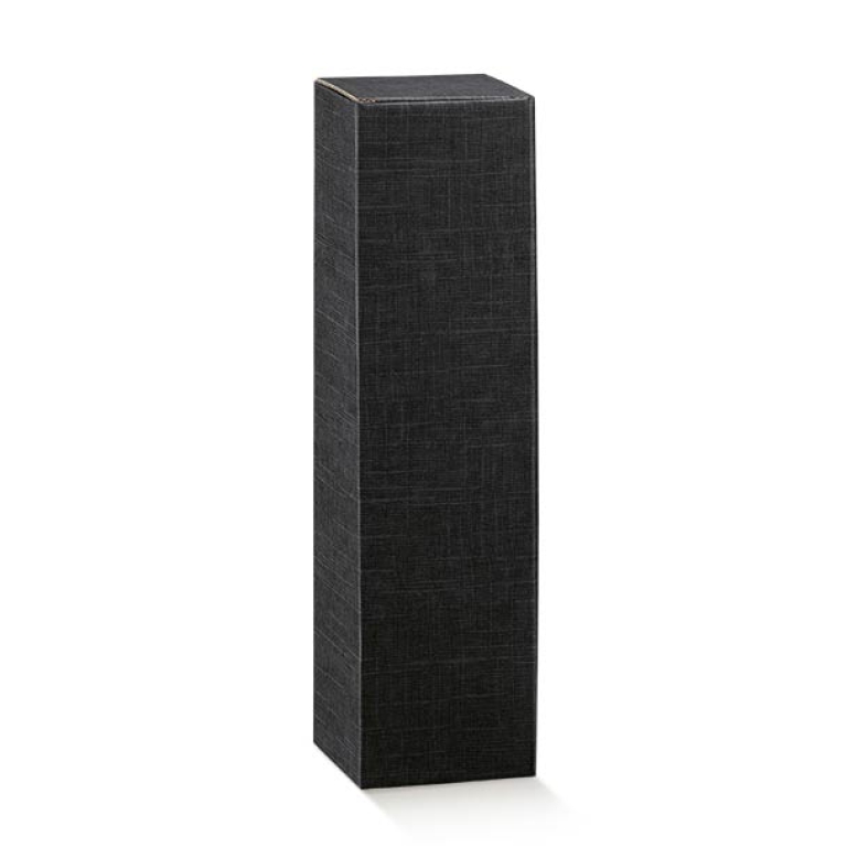 SCATOLA BOTTIGLIA CHAMPAGNE 100X100X340 SETA NERO