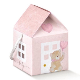 SCATOLE LITTLE BEAR ROSA 10PZ 55X55X50 CASETTA COR