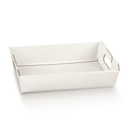 SCATOLE FIBRA BIANCO 2 PEZZI 220X160X50 CESTO