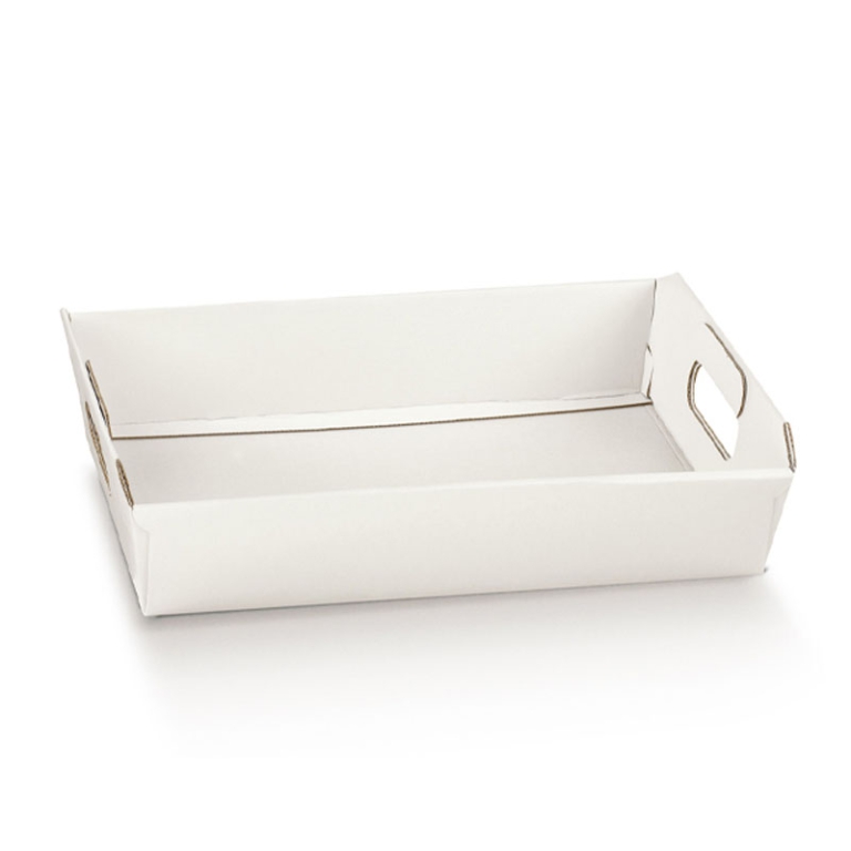SCATOLE FIBRA BIANCO 2 PEZZI 220X160X50 CESTO