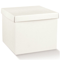 SCATOLE FIBRA BIANCO 2PZ 200X200X150 FONDO COPERCHIO