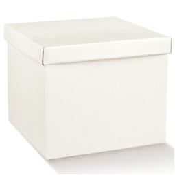 SCATOLE FIBRA BIANCO 2PZ 200X200X230 FONDO COPERCHIO