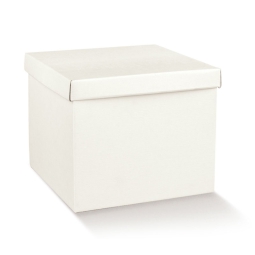 SCATOLE FIBRA BIANCO 2PZ 250X250X150 FONDO COPERCHIO