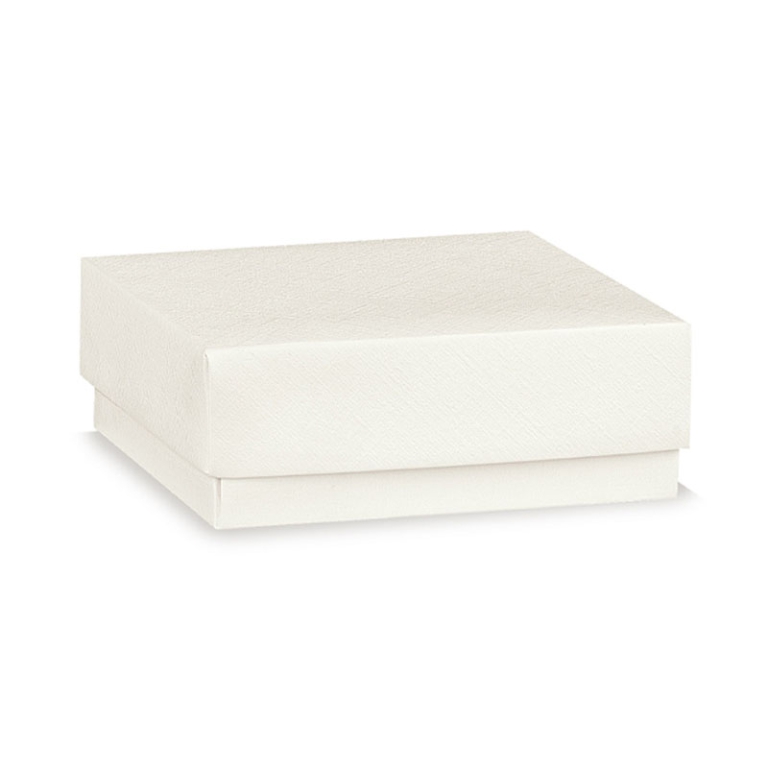 SCATOLE FIBRA BIANCO 2 PEZZI 300X300X200 FONDO COPERCHIO