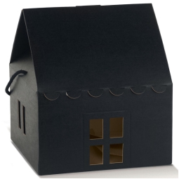 SCATOLE MAISON C/C 2 PEZZI   SETA NERO 200X200X180