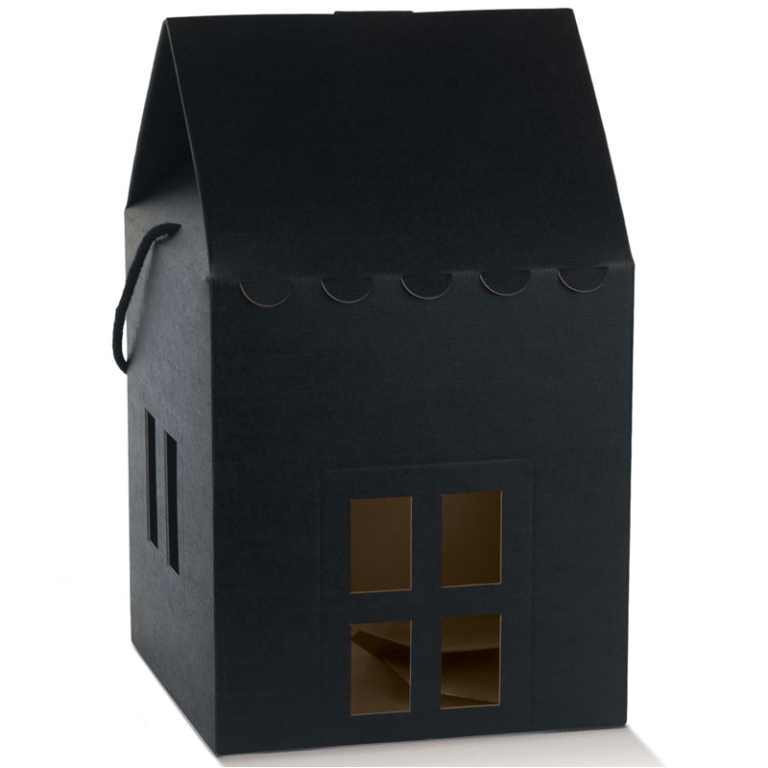 SCATOLE MAISON C/C 2 PEZZI   SETA NERO 245X245X150