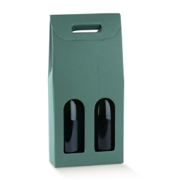 SCATOLA 2 BOTTIGLIE 180X90X385 C/M FI. FIBRA VERDE