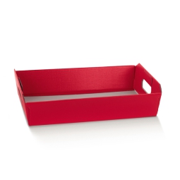 SCATOLA FIBRA ROSSO 350X260X70 CESTO INCOLLATO