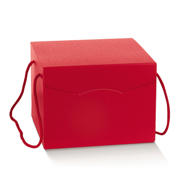 SCATOLA FIBRA ROSSO 2 PEZZI  245X245X180 SEGRETO C/C