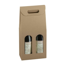 SCATOLA 2 BOTTIGLIE 180X90X385 FINESTRA AVANA