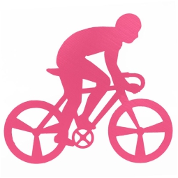 BICICLETTA ROSA IN CARTONE 135X117CM