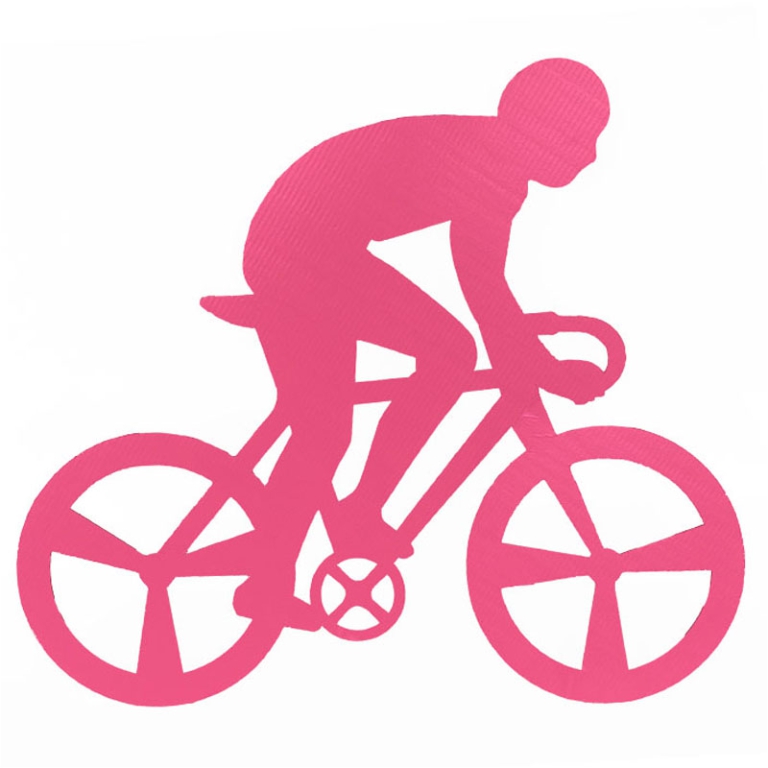 BICICLETTA ROSA IN CARTONE 135X117CM
