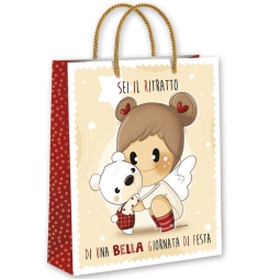 SHOPPER 22X18X10CM NATALE BUBINE