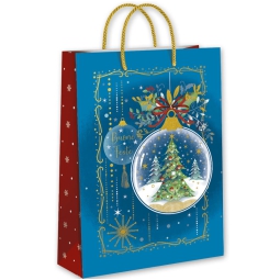 SHOPPER 47X33X10,5CM NATALE FONDO BLU CINA