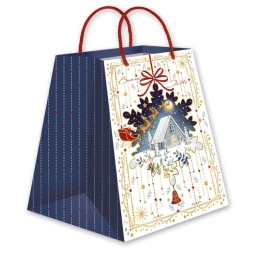 SHOPPER PANETTONE 25X24,5X35CM BLU