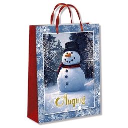 SHOPPER 33X26X13CM XMAS PUPAZZO DI NEVE