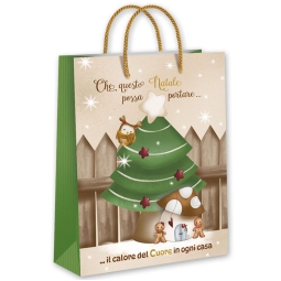 SHOPPER 32X26X13CM NATALE DEBORA BEE