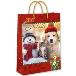 SHOPPER 47X33X10,5CM XMAS ANIMALI