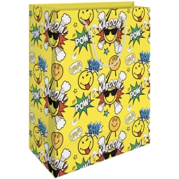 SHOPPER 18X23X10 SMILEY  GIALLA