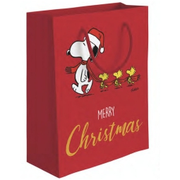 SHOPPER 18,5X10H23CM NATALE SNOOPY ROSSO