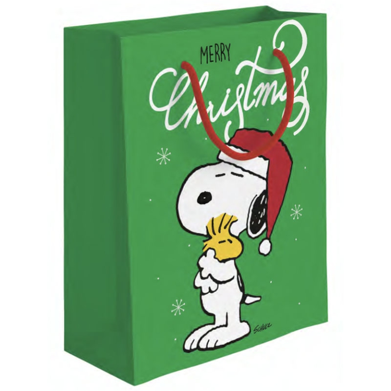 SHOPPER 18,5X23X10CM     SNOOPY GREEN M