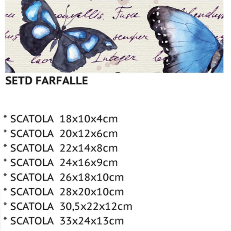 SCATOLE MATRIOSKA SET 8PZ FARFALLE 2