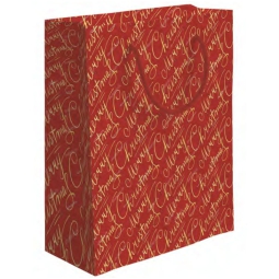 SHOPPER 26X12H32CM MERRY XMAS ROSSO L