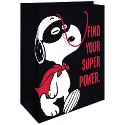 SHOPPER 18X23X10CM PEANUTS NERA