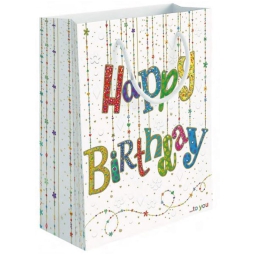 SHOPPER 31X45X12CM HAPPY BIRTHDAY