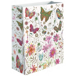 SHOPPER 18X23X10CM FARFALLE E FIORI