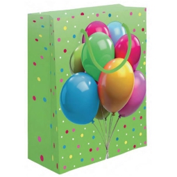 SHOPPER 31X45X12CM PALLONCINI SFONDO VERDE