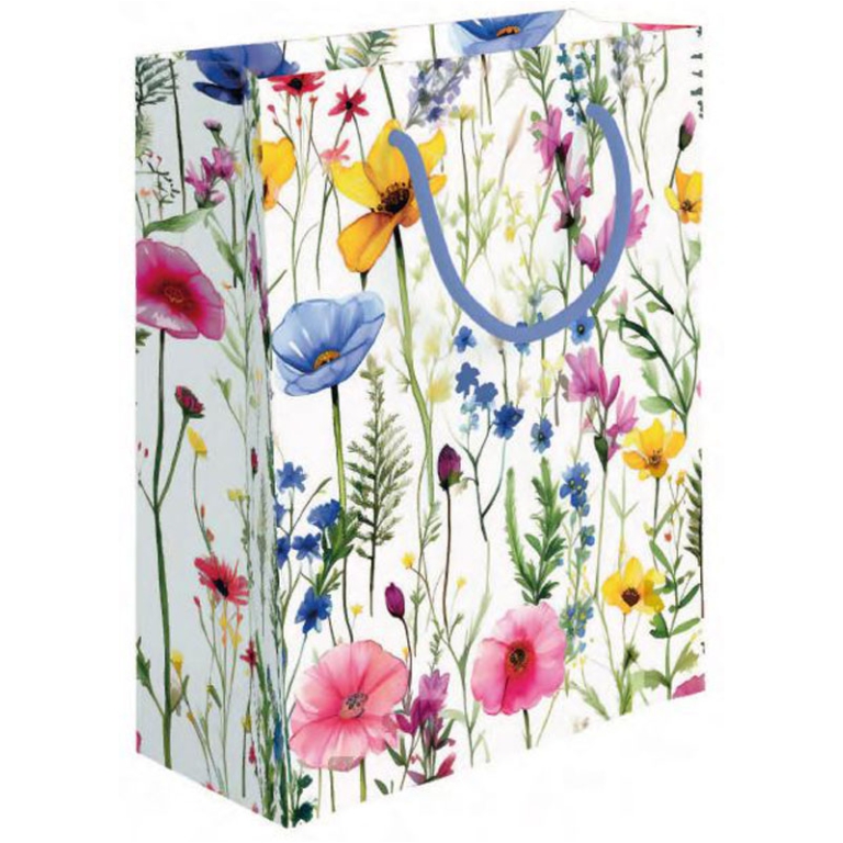 SHOPPER 31X45X12CM FIORI SFONDO BIANCO