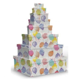 SCATOLE MATRIOSKA SET 8PZ PALLONCINI COLORATI