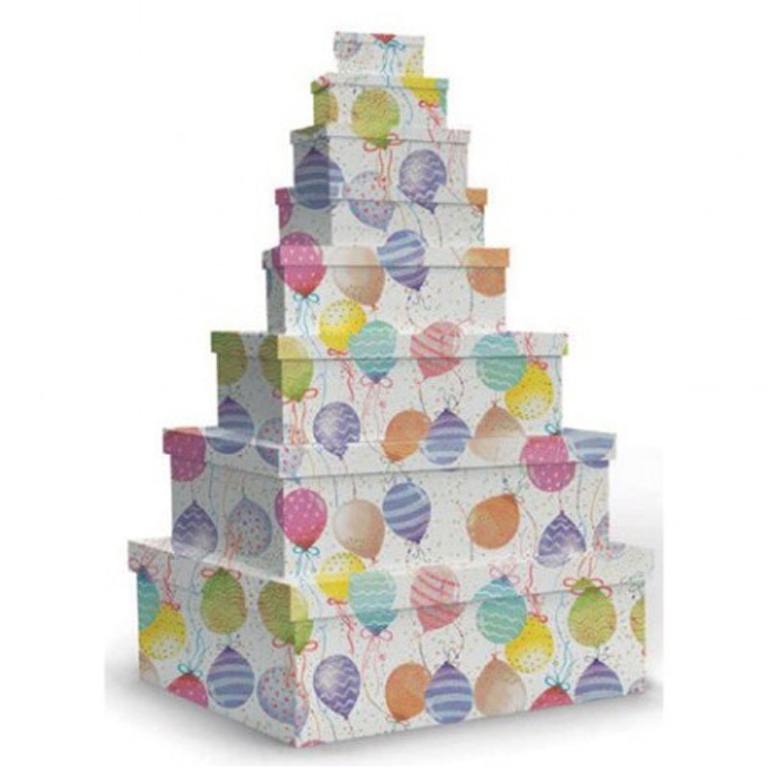 SCATOLE MATRIOSKA SET 8PZ PALLONCINI COLORATI