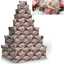SCATOLE MATRIOSKA SET 8PZ PEONIE
