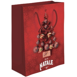 SHOPPER 18,5X10H23CM NATALE ALBERO BUON NATALE