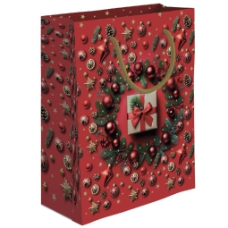 SHOPPER 26X12H32CM NATALE GHIRLANDA