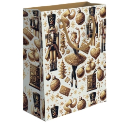 SHOPPER 18X10H23CM NATALE SCHIACCIANOCI BALLERINA