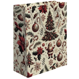 SHOPPER 31,5X12H45CM NATALE VINTAGE