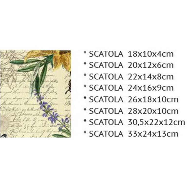 SCATOLE MATRIOSKA SET 8PZ DECORO GIRASOLI 2