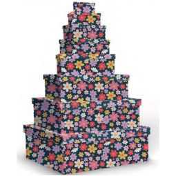 SCATOLE MATRIOSKA SET 8PZ MARGHERITE COLORATE