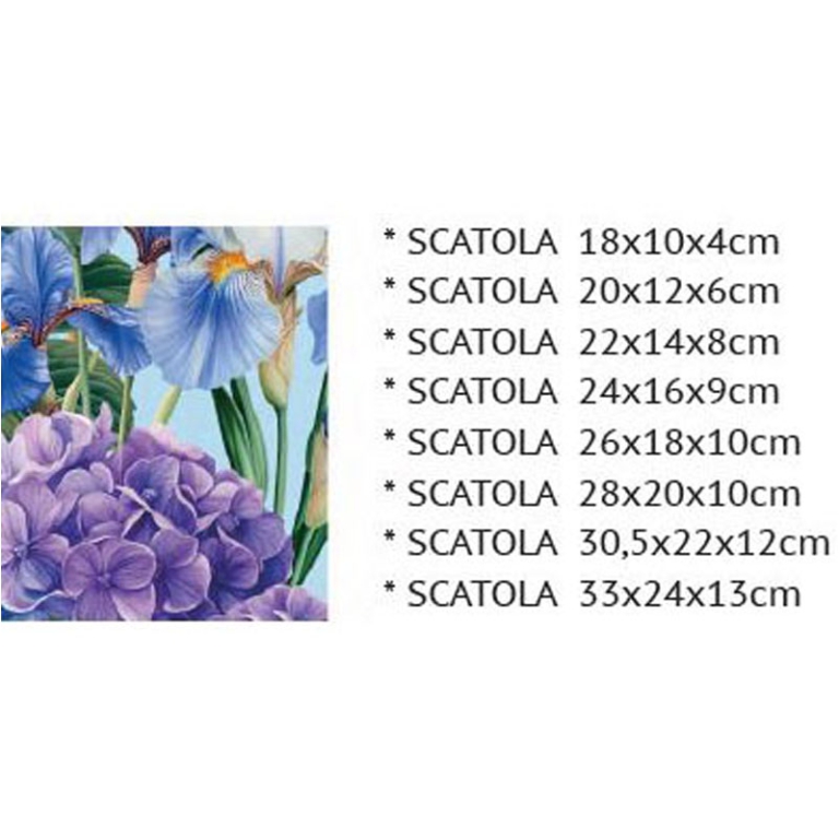 SCATOLE MATRIOSKA SET 8PZ DECORO ORTENSIE 2