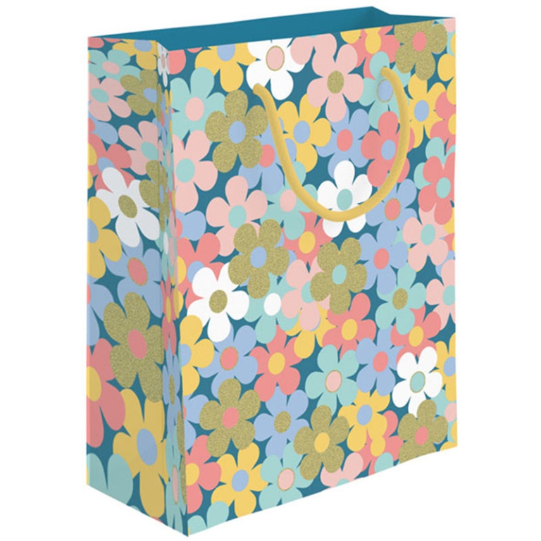 SHOPPER 31,5X12H45CM MARGHERITE FOIL ORO