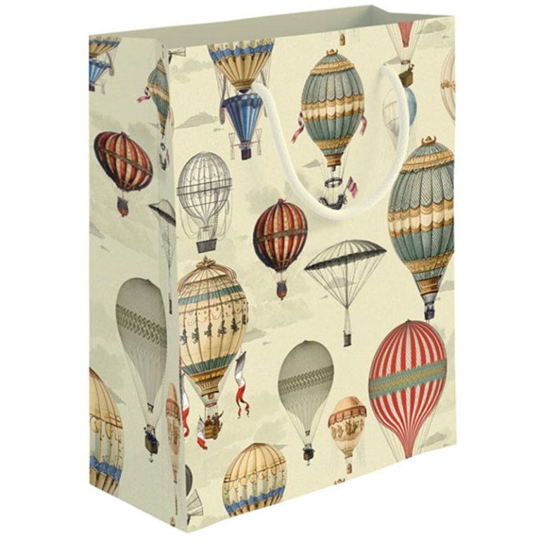 SHOPPER 31,5X12H45CM MONGOLFIERE VINTAGE BEIGE