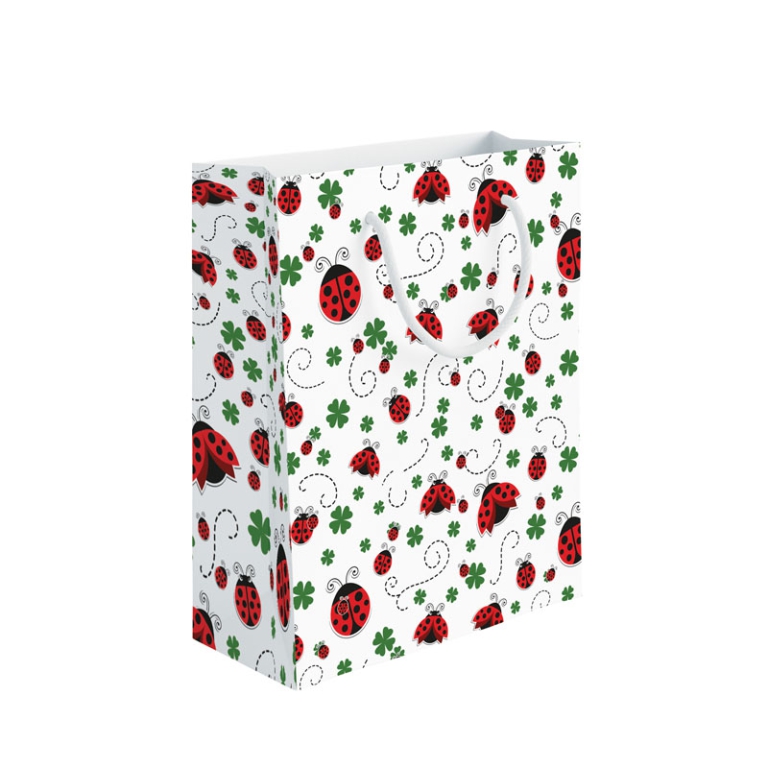 SHOPPER 18X5X10H23CM COCCINELLE FONDO BIANCO
